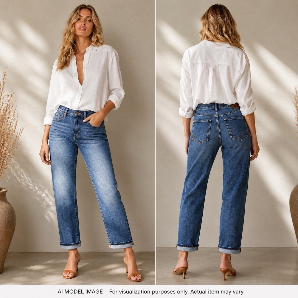 Kut From The Kloth Katy Boyfriend Jeans Women's 12 Medium Wash Stretch Casual - Picture 1 of 13